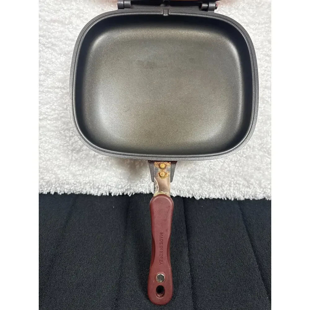 Happy Call Double Sided RED Frying Pan Griddle Camping